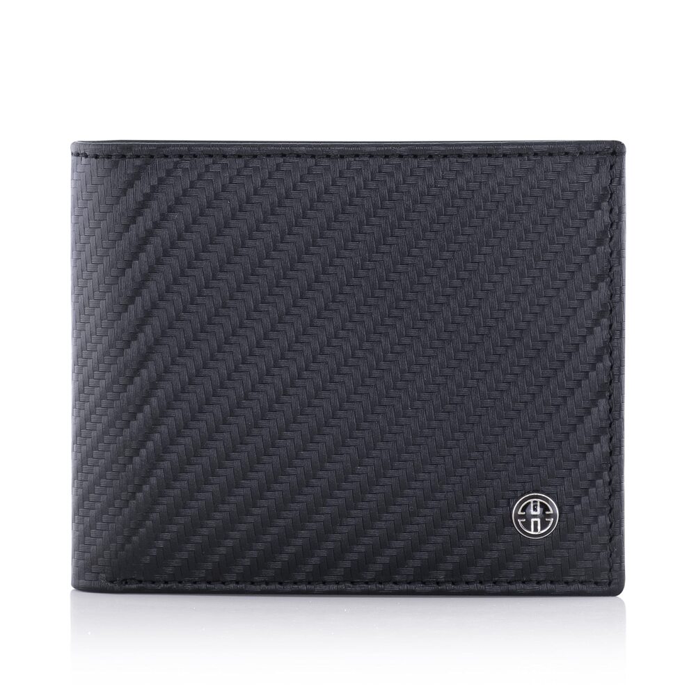 4370 Treviso Wallets Bifold Leather with Coin Pocket Rfid Blocking Carbon